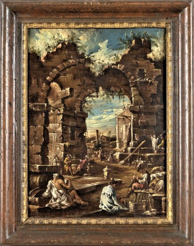 18th century - Capricci with architectural ruins  - Alessandro Magnasco (1667- 1749)